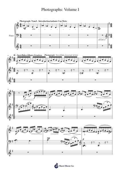Photographs: Volume I Sheet Music by P.I. Priego-Arr.Palo