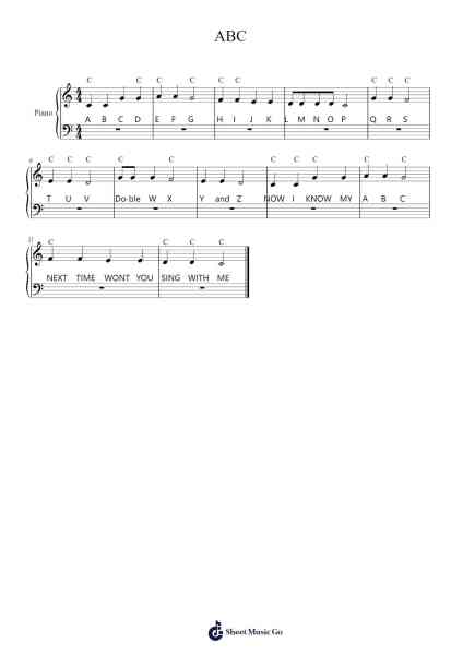 ABC Sheet Music by Ricardo Montoya-Arr.Sumia