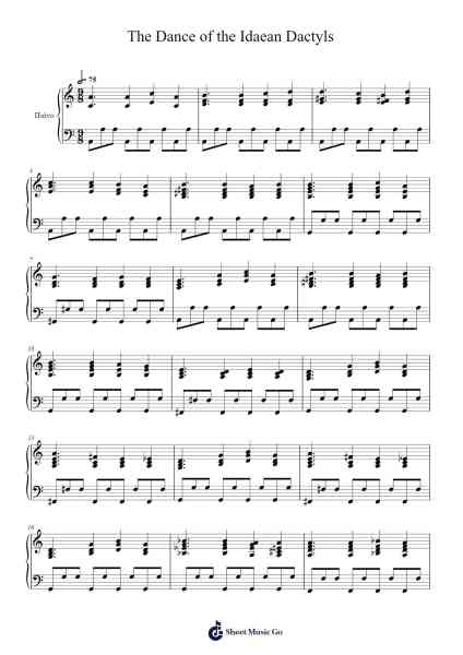 The dance of the Idaean Dactyls Sheet Music by dimitrisKoum-Arr.Bownio Elroytier