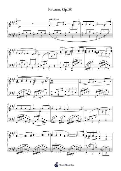 Pavane in F-sharp minor, Op. 50 Sheet Music by Gabriel Fauré-Arr.Carlwilde Yonngcam