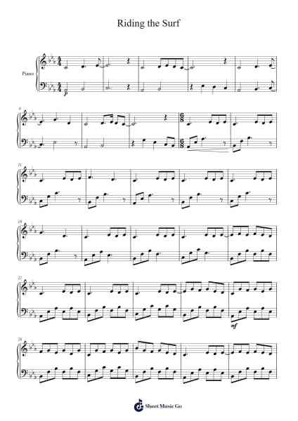 Riding the Surf Sheet Music by Lucy Sellors-Arr.Dempdawn Ftance
