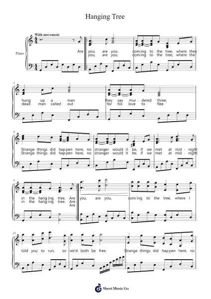 Hanging Tree Sheet Music by Tom Stuart-Arr.Shertram