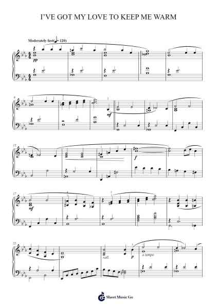 I've Got My Love To Keep Me Warm Sheet Music by Irving Berlin-Arr.Chestom