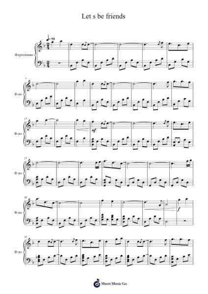 Let s be friends Sheet Music by С.Ейбог-Arr.Bosphia Wisell