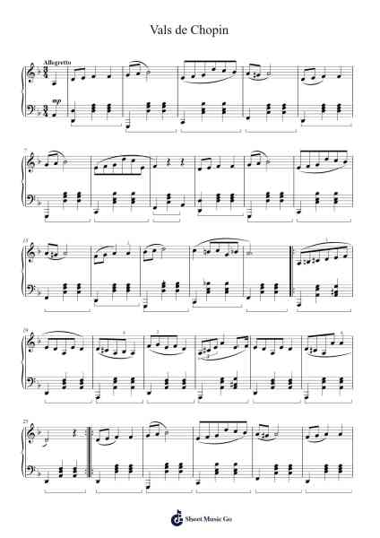 Vals de Chopin Sheet Music by Frédéric Chopin-Arr.Atkuk