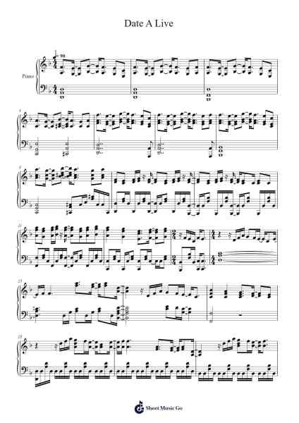 Date A Live Musica per pianoforte di Dani-Kun - Arr.Nickkirk Inje