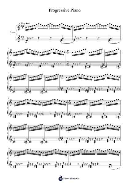 Progressive Piano Sheet Music by Tuukka Jokilehto-Arr.Peay