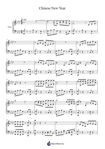 Overcooked 2 - Chinese New Year Sheet Music by Ghost Town Games-Arr.Kercox