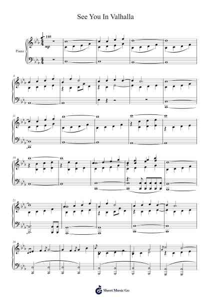 See You In Valhalla Sheet Music by Maudlup Natwell-Arr.Beardfaithe Kirkbia