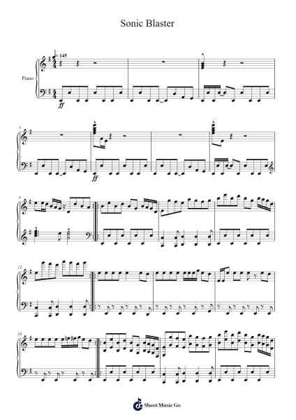 Sonic Blaster Sheet Music by F-777-Arr.Ruthfitch Housed