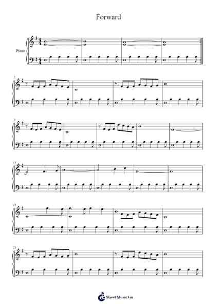 Forward Sheet Music by Scripkit-Arr.Bulgy Boylebaird