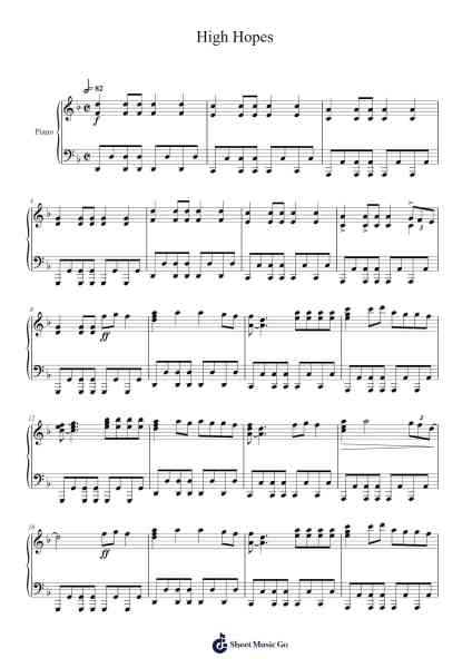 High Hopes Sheet Music by Panic! At The Disco-Arr.Steelerah