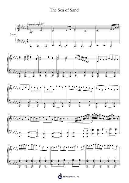 The Sea of Sand Sheet Music by Northtia Gorgale-Arr.Rhotab