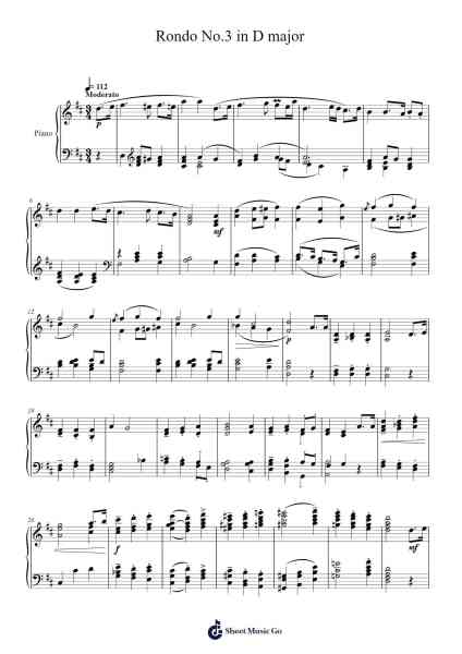 Rondo No.3 in D major Sheet Music by Tony Gemayel-Arr.Tifliz
