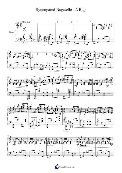 Syncopated Bagatelle - A Rag Sheet Music by Oclan Windrick-Arr.Terwyatt Hangan
