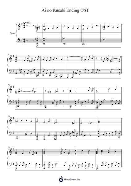 Ai no Kusabi Ending OST Sheet Music by undefined-Arr.Mattvelt