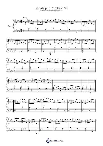 Sonata per Cembalo VI Sheet Music by undefined-Arr.Wesriah