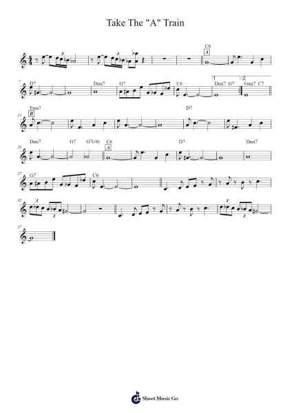 Take The "A" Train Sheet Music by Billy Strayhorn-Arr.Duttnin Moulnorth