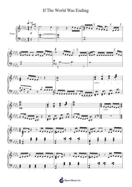If The World Was Ending Sheet Music by undefined-Arr.Dekes