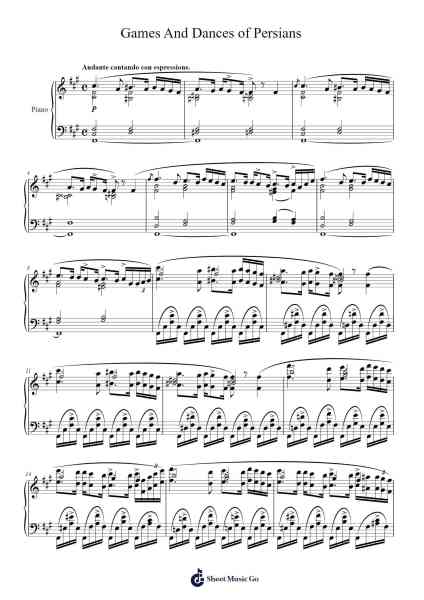 Games and Dances of Persians from Khovanshchina Sheet Music by undefined-Arr.Zimgus Jackfred
