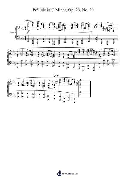 Prelude in C Minor, Op. 28, No. 20 Sheet Music by Frédéric Chopin-Arr.Hobjeames