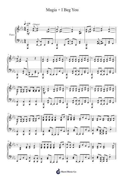 Magia + I Beg You Sheet Music by Billvy-Arr.Poundrett Lonlon