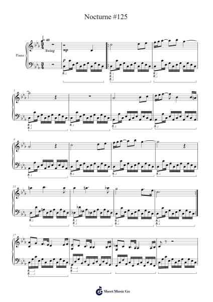Nocturne #125 Sheet Music by Ronald Karle-Arr.Fitzjim