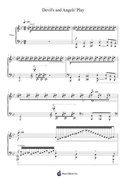 Devil's and Angels' Play Sheet Music by undefined-Arr.Belllas Priestsopp
