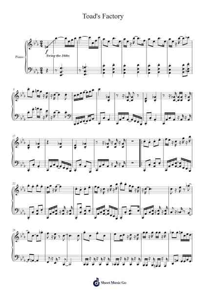 Toad's Factory Sheet Music by Asuka Ota/Ryo Nagamatsu-Arr.Fmar Geearl