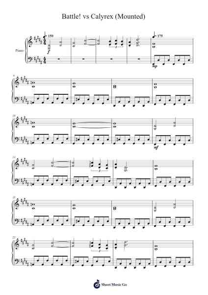 Battle! vs Calyrex (Mounted) Sheet Music by Junichi Masuda-Arr.Manlynch