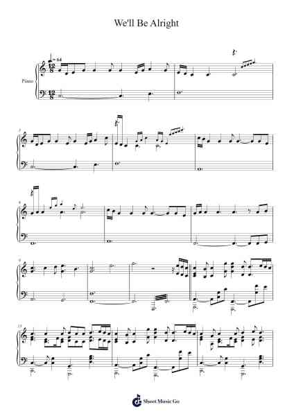We'll Be Alright Sheet Music by RADWIMPS-Arr.Golddon