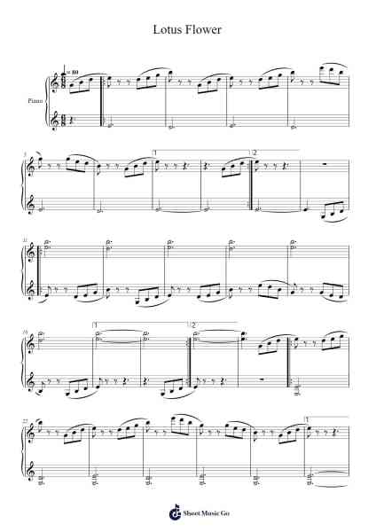 Lotus Flower Sheet Music by undefined-Arr.Blycarr