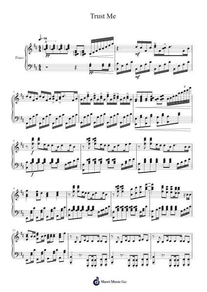 Trust Me Sheet Music by 松下 優也-Arr.Lamjane