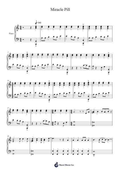 Miracle Pill Sheet Music by Cooper Gilbert-Arr.Clylogg Brarie