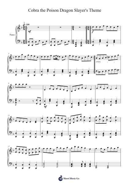 Cobra the Poison Dragon Slayer's Theme Sheet Music by undefined-Arr.Quenram