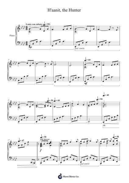H'aanit, the Hunter Sheet Music by Yasunori Nishiki-Arr.Bairdbian Lystan