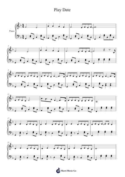Play Date Sheet Music by Melanie Martinez-Arr.Wildeke Jefbeth