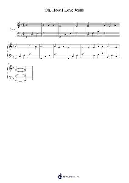 Oh, How I Love Jesus Sheet Music by undefined-Arr.Felgrace