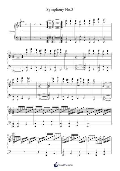 Symphony No.3 Sheet Music by Kenny H.-Arr.Bobgy