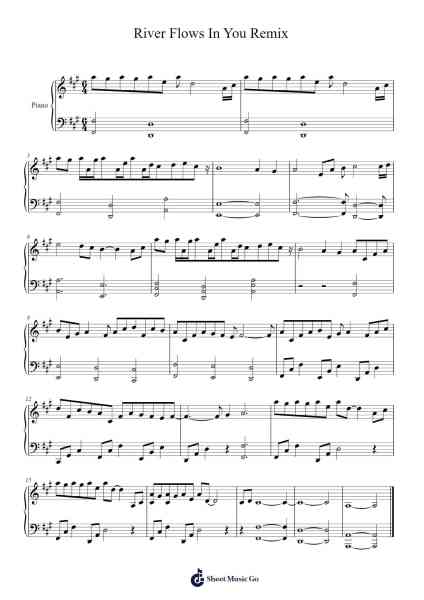River Flows In You Sheet Music by Yiruma-Arr.Ogreen Belker