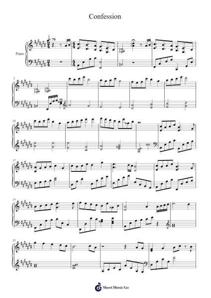 Confession Sheet Music by 和田耕平-Arr.Perrusk