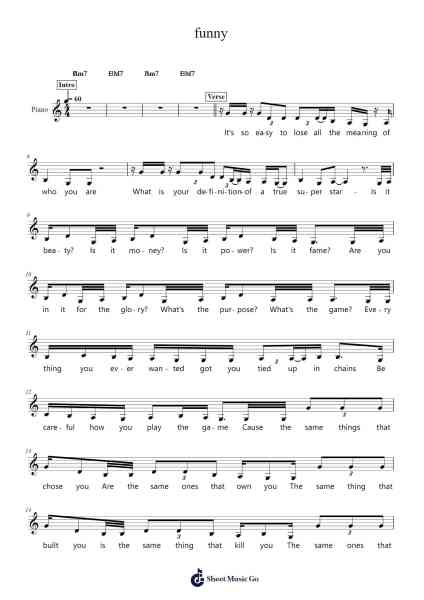 funny Sheet Music by Tori Kelly-Arr.Wyattnix Abniel
