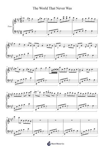 The World That Never Was Sheet Music by undefined-Arr.Davepeare
