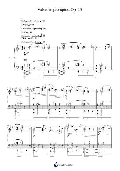 Valses impromptus, Op. 13 Sheet Music by Matthew Wong-Arr.Saxel