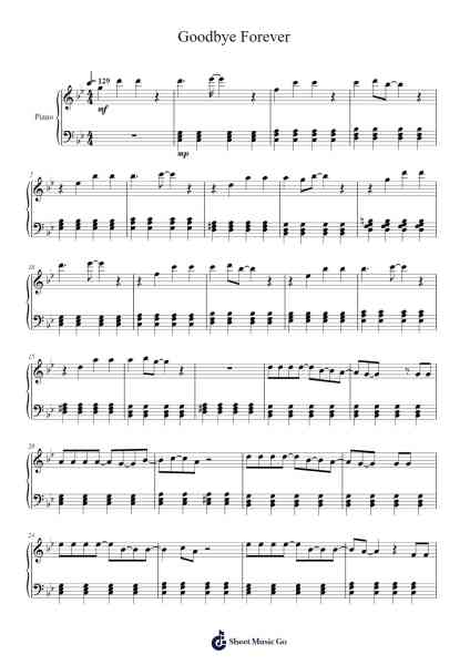 Freestyle - Goodbye Forever Sheet Music by Vadim Kazachenko-Arr.Blandel