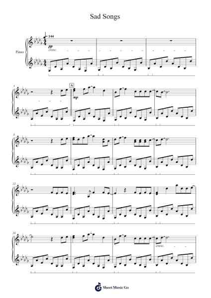 Sad Songs Sheet Music by Illenium/Said the Sky/Annika Wells-Arr.Wattle