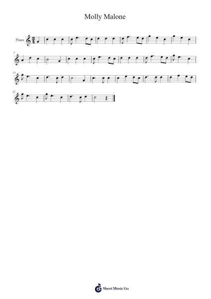 Molly Malone (Cockles & Mussels) Sheet Music by undefined-Arr.Drylie