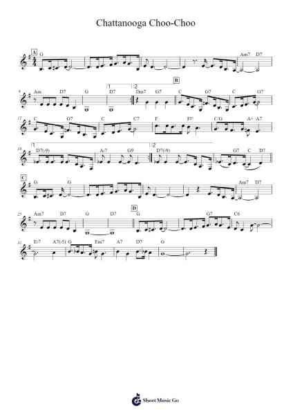 Chattanooga Choo-Choo Sheet Music by Harry Warren-Arr.Brookecher Nicksie