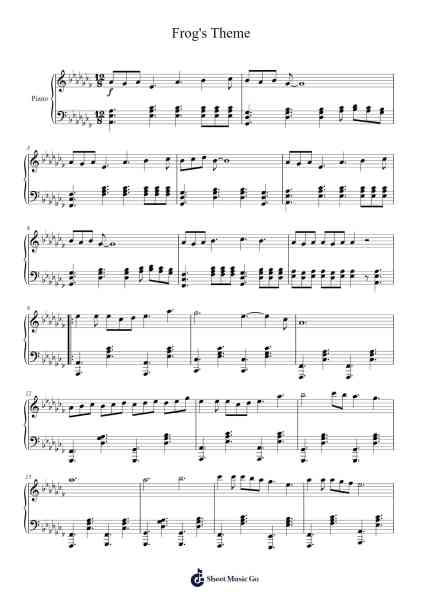 Frog's Theme Sheet Music by Brian Ross/Yasunori Mitsuda-Arr.Croftlitt
