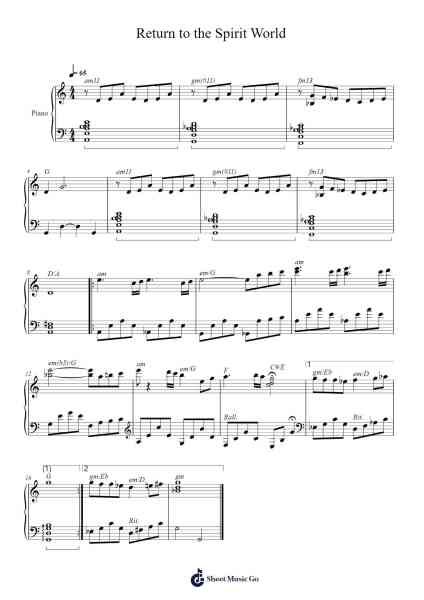 Return to the Spirit World Sheet Music by Allen Lin-Arr.Brookjoy